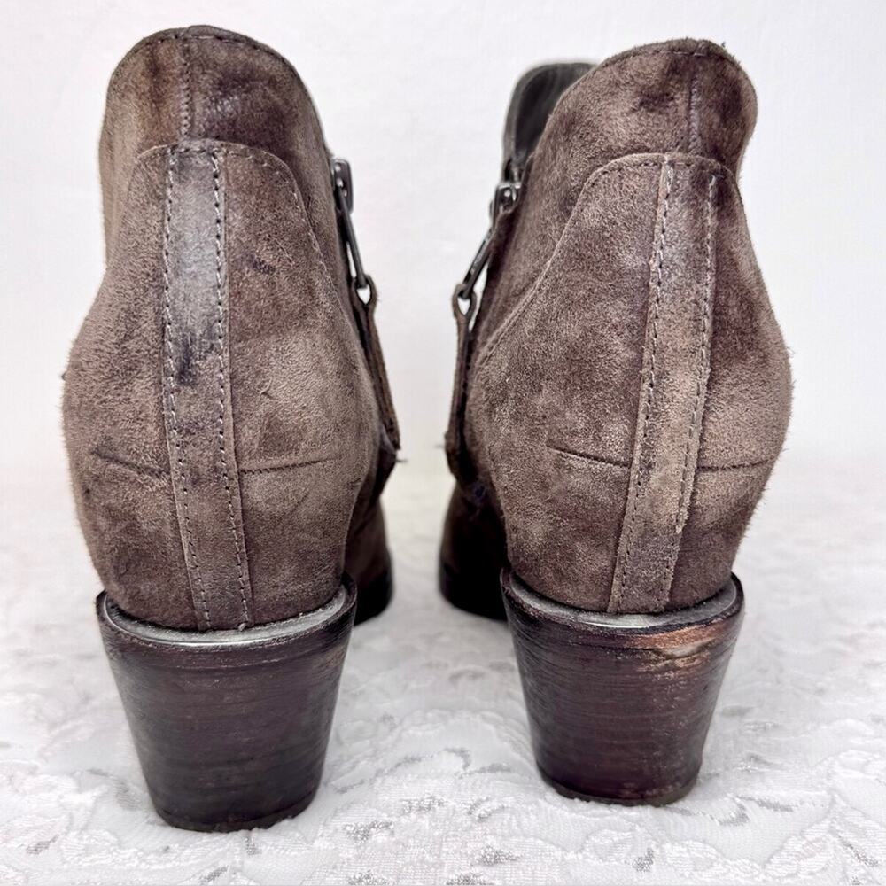 ASH Moka Ankle Booties Leather Heels Zipper Western Boots EU 37.5 | US 7 - 7.5 - Picture 7 of 15
